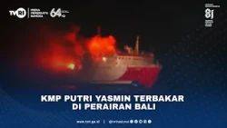 KMP Putri Yasmin Terbakar Di Perairan Bali