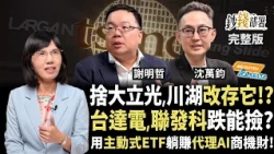 【加開】捨大立光、川湖改存台積電？台達電、聯發科遇利空能撿嗎？靠主動式ETF躺賺代理AI商機 《鈔錢部署》盧燕俐 ft.謝明哲 沈萬鈞 20261012