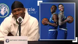 Anthony Edwards Talks Excitement to Play With LaMelo Ball, Roster Changes & More at Media Day