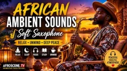 African Ambient Sounds with Soft Saxophone | Warm Afro Vibes for Study, Work & Peace