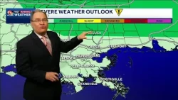 Isolated thunderstorms could be strong on Sunday