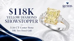 5.16 CT Fancy Yellow Diamond Ring | Radiant Cut GIA Certified Luxury Jewelry
