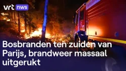 Wildfire near Paris, massive firefighting response