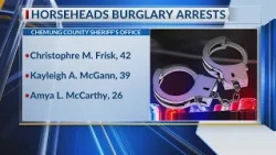 Sheriff: Three arrested after burglary in Horseheads