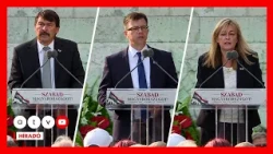 A szabadság visszaszerzése volt a téma a Fidesz ünnepségén, Hankó Balázs üzenetét is felolvasták