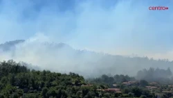 Fire in Vouzela mobilizes eight aerial assets and forces residents to evacuate homes as a precaution