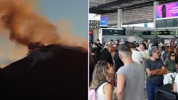 Etna, atterraggi sospesi a Catania: il caos all'aeroporto