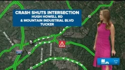 Collision involving GSP vehicle closes road in DeKalb County
