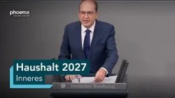 Aussprache zum Haushalt für Inneres | 10.09.26