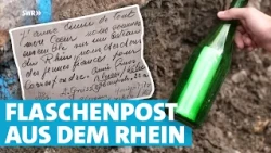 68 Jahre alte Flaschenpost am Rhein gefunden