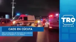 Tres accidentes de tránsito en Cúcuta dejan un muerto y un herido