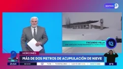 Over two meters of snow accumulation in the high mountains