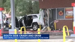 Group uses vehicle to smash into gas station on South Side, Chicago police say