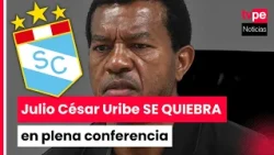 Julio César Uribe breaks down during Sporting Cristal press conference following assault