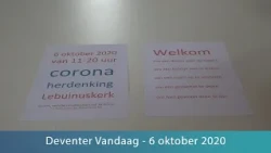 Deventer Vandaag - Corona herdenkingsdag in de Lebuïnuskerk