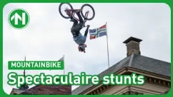 Mountainbikers klaar voor Red Bull District Ride op Grote Markt