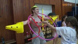 Kiváló hangulatban dolgoznak a gyerekek a Szombathelyi Sportiskola nyári röplabda táborában