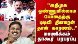 "அதிமுக ஒண்ணுமில்லாம போனதற்கு டிடிவி தினகரன் தான் காரணம்" மாணிக்கம் தாகூர் பரபரப்பு பேட்டி