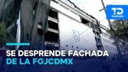 Mexico City Prosecutor's Office building facade collapses after tractor-trailer accident; no inju...
