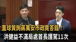 直球質詢蔣萬安市政竟答錯！　洪健益不滿局處首長護駕11次－民視新聞
