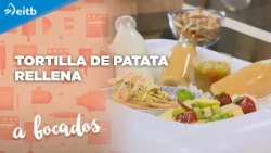 BITES: Green apple gazpacho + stuffed potato omelet + prepared fruit skewer