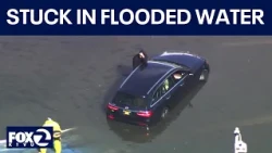 Man STUCK in flooded California waters | KTVU