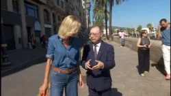 Susanna Griso walks the streets of Ceuta with the President of Ceuta, Juan Jesús Vivas