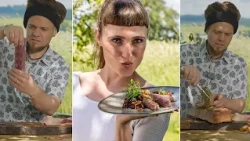 Grilling with Wood: Rack of Lamb on Beech Logs