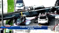 At least 4 hospitalized after crane collapses on Brickell Bay Drive