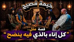 خيمة فصيح | في لحظة واحدة!! قصة مثل.. "كل إناء بالذي فيه ينضح"
