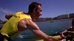 The final stretch of the Orio champion from inside the rowing boat