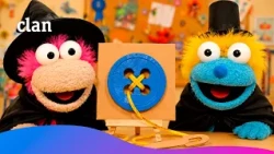 Agus and Lui learn to sew a magical cardboard button | Clan TVE