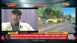 Neighbors protest unfinished roadwork and demand answers