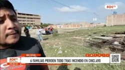 Chiclayo: Fire destroys three homes and leaves families homeless