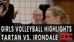 Highlights - HS Girls Volleyball Tartan vs. Irondale - September 2, 2026