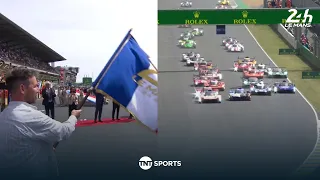 Sir Mark Cavendish waves the flag to start the the 94th edition of Le Mans 🏁 🔥