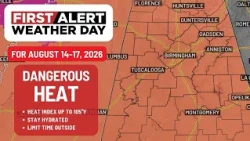 Carlyn talks dangerous heat, First Alert Weather Days for 8/14-8/17, 2026