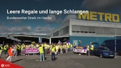Leere Regale und lange Schlangen an den Kassen: Bundesweiter Streik im Handel