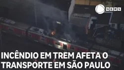 Train fire impacts public transport in São Paulo