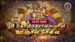 Sri Govindarajaswamy vari || Unjal Seva || Tirupati || SVBC2 Tamil || 12-07-2026 || SVBC TTD