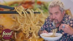 Guy Fieri Tries Epic 20 Hour Broth Ramen In Calgary | Diners, Drive-Ins, And Dives