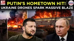PUTIN’S HOMETOWN HIT! Ukraine Drones Spark MASSIVE Blaze | Latest News | Latest News | Breaking News