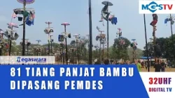 81 BAMBOO POLES INSTALLED BY VILLAGE GOVERNMENT FOR INDONESIAN INDEPENDENCE DAY CELEBRATIONS