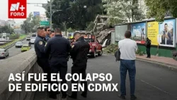 Exact moment of the building collapse on the Viaducto frontage road, Mexico City