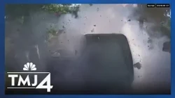 Dramatic video captures garbage truck explosion