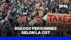 October 24: according to the CGT, 800,000 people protested in France this Saturday