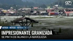 Severe hailstorm causes gridlock on the Mexico-Toluca highway near La Marquesa