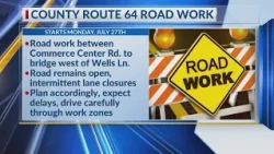Route 64 road work starting, will affect 2-miles of road