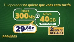 Fibra y 2 líneas móviles por 29,80€/mes - Tu operador no quiere que veas esta tarifa