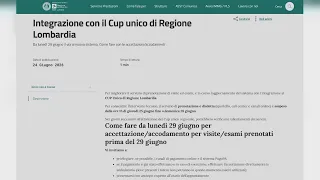 ASST Lariana, the regional single booking system (CUP) is active starting today